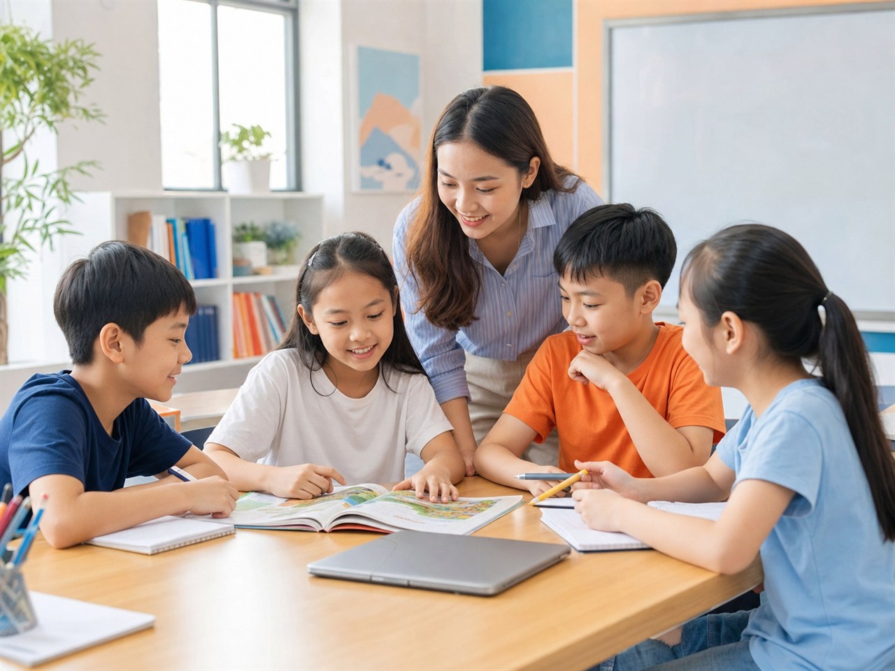 Học viên luyện tập kỹ năng tiếng Anh trình độ Flyers